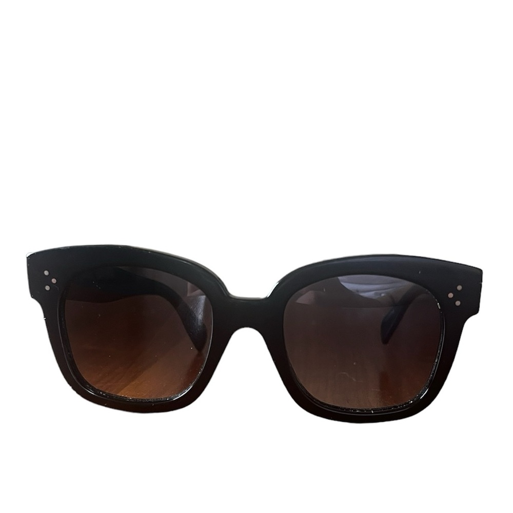 Authentic CELINE 54mm Square Sunglasses Black/Smoke